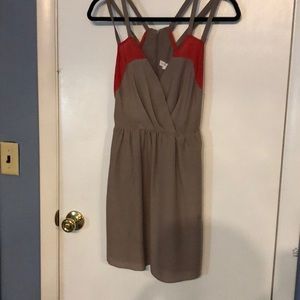 BCBGeneration tan and orange summer dress
